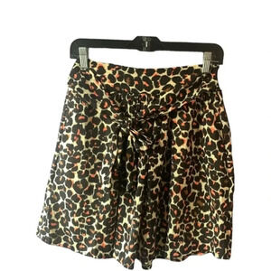 Who What Wear women's dirndl leopard print circle XS skirt